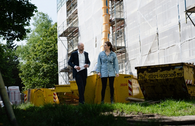 Mitarbeiter der Aachener auf einer Baustelle